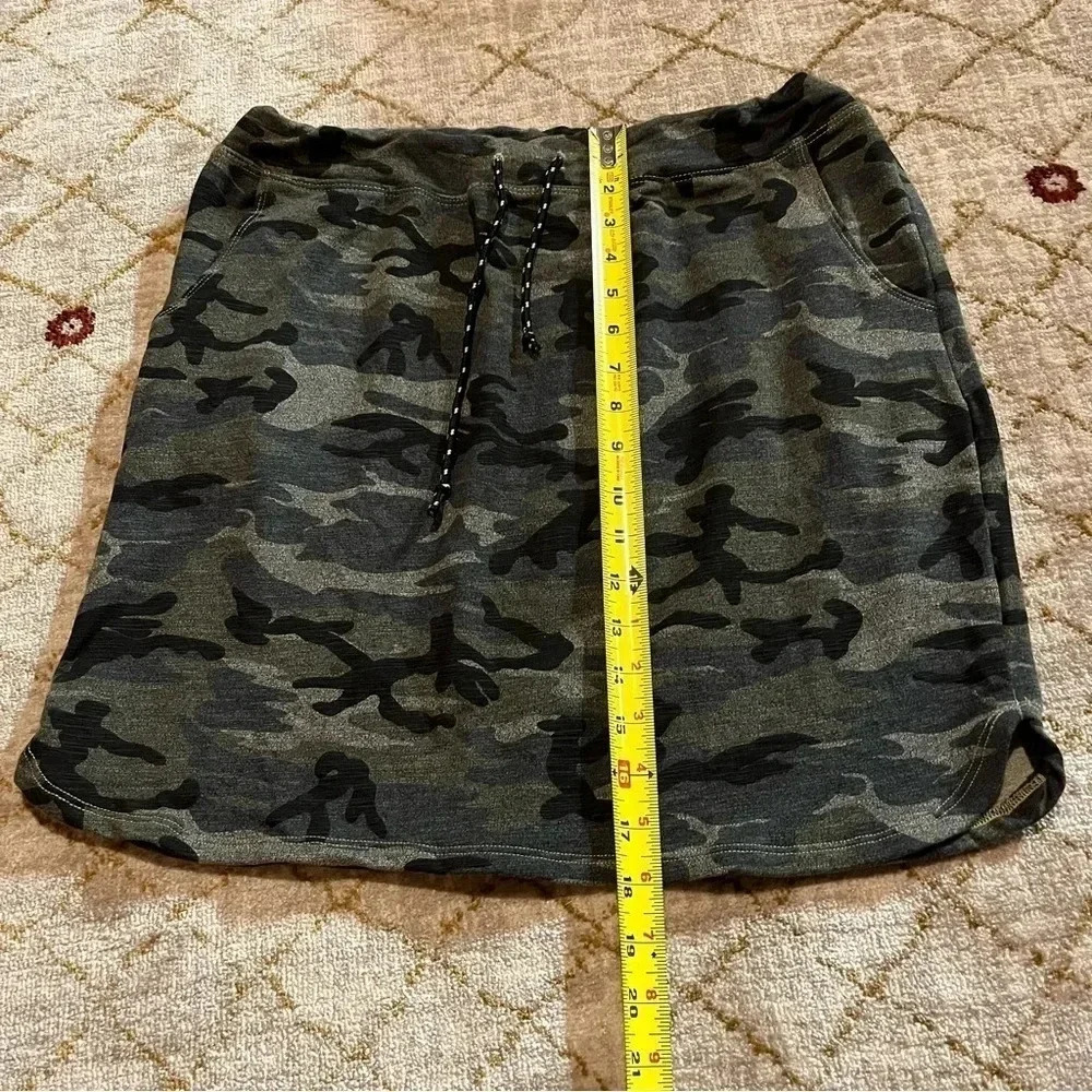 Sundry Saturday Skirt Army Camo Drawstring 3/L NWT Knit Comfy Evereve - Picture 7 of 7